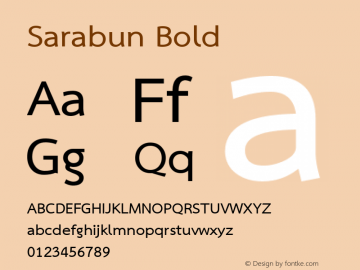 Sarabun Bold Version 1.3.2 2013图片样张