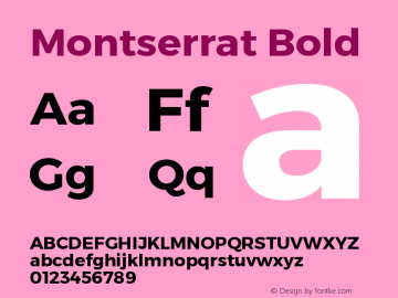 Montserrat Bold Version 1.000;PS 002.000;hotconv 1.0.70;makeotf.lib2.5.58329 DEVELOPMENT图片样张