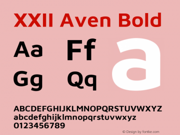 XXII Aven Bold Version 1.002图片样张