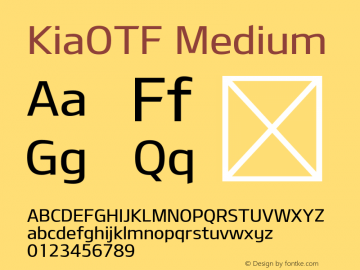 KiaOTF M Version 1.200;PS 1;hotconv 1.0.69;makeotf.lib2.5.35818图片样张