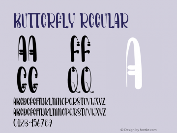 Butterfly Version 1.001;Fontself Maker 3.5.4图片样张