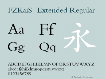 FZKaiS-Extended Regular 1.00图片样张