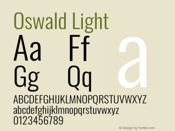Oswald Light Version 4.103图片样张
