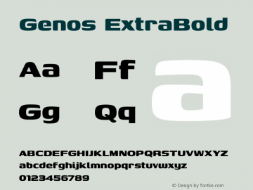 Genos ExtraBold Version 1.010图片样张