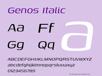 Genos Italic Version 1.010图片样张