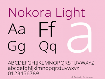 Nokora Light Version 8.000; ttfautohint (v1.8.3)图片样张