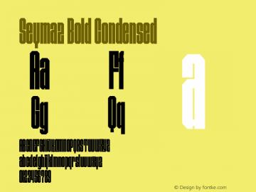 Seymaz Bold Condensed Version 1.000;hotconv 1.0.109;makeotfexe 2.5.65596图片样张