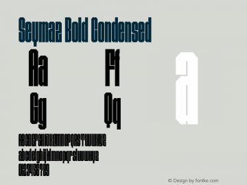 Seymaz Bold Condensed Version 1.000图片样张
