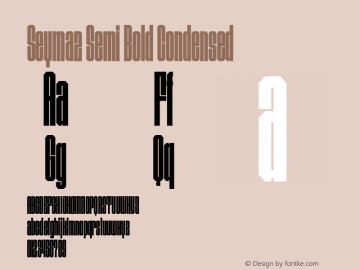 Seymaz Semi Bold Condensed Version 1.000图片样张