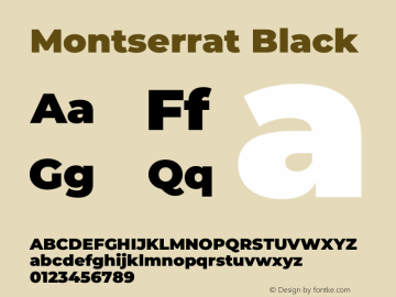 Montserrat Black Version 8.001图片样张