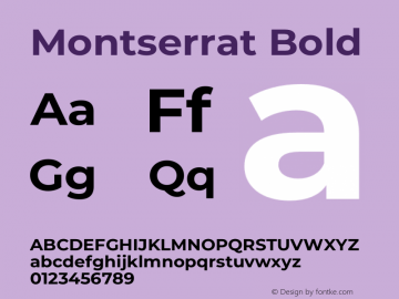 Montserrat Bold Version 8.001图片样张