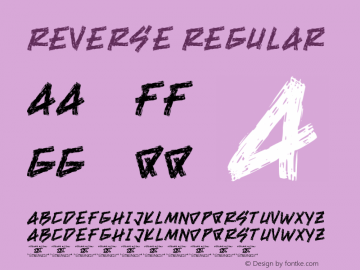 Reverse Version 1.00;November 10, 2021;FontCreator 13.0.0.2683 64-bit图片样张
