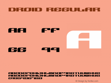 Droid Version 1.001;Fontself Maker 3.5.4图片样张