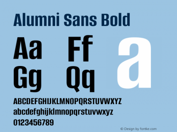 Alumni Sans Bold Version 1.018图片样张