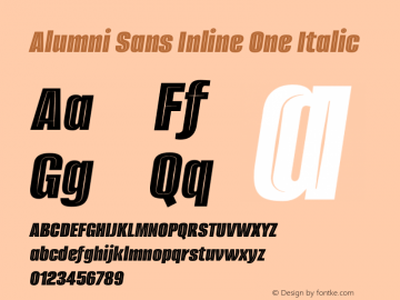 Alumni Sans Inline One Italic Version 1.100图片样张