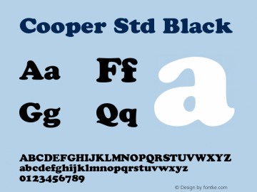 CooperBlackStd OTF 1.018;PS 001.004;Core 1.0.31;makeotf.lib1.4.1585图片样张