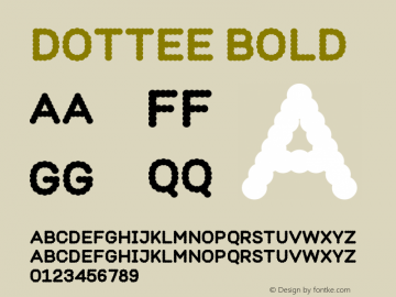 Dottee Bold Version 5.002图片样张