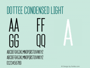 Dottee Condensed Light Version 5.002图片样张