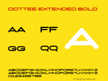 Dottee Extended Bold Version 5.002图片样张