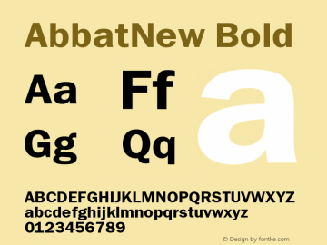 AbbatNew-Bold Version 001.000图片样张