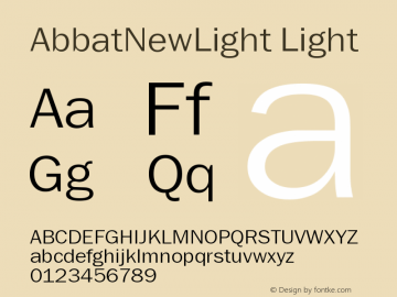 AbbatNewLight Version 001.000图片样张