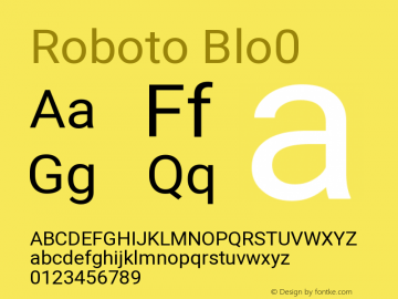 Roboto Blo0 Version 2.137图片样张