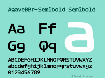 AgaveBBr Semibold Version 37 ; ttfautohint (v1.8.3)图片样张