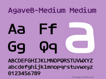 AgaveB Medium Version 37 ; ttfautohint (v1.8.3)图片样张