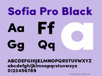 SofiaPro-Black Version 2.000图片样张