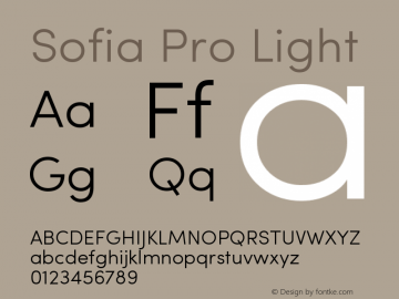 SofiaPro-Light Version 2.000图片样张