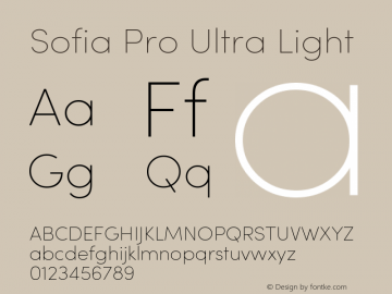 SofiaPro-UltraLight Version 2.000图片样张
