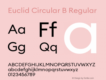 EuclidCircularB-Regular Version 3.001图片样张