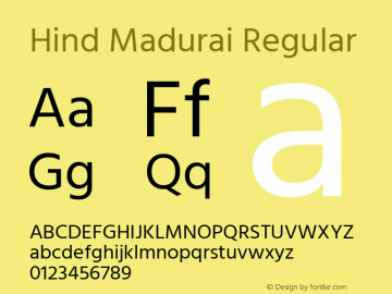 Hind Madurai Regular Version 1.001;PS 1.0;hotconv 1.0.86;makeotf.lib2.5.63406; ttfautohint (v1.5.33-1714) -l 8 -r 50 -G 200 -x 13 -D latn -f taml -w G -W -c -X 