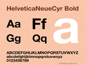 HelveticaNeueCyr-Bold 001.000图片样张