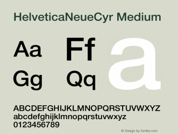 HelveticaNeueCyr-Medium 001.000图片样张