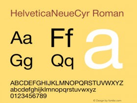 HelveticaNeueCyr-Roman 001.000图片样张