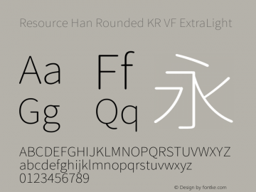 Resource Han Rounded KR VF Version 1.910图片样张