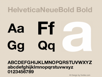 Helvetica Neue Bold 1.1d4图片样张