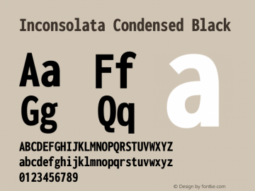 Inconsolata Condensed Black Version 3.100图片样张