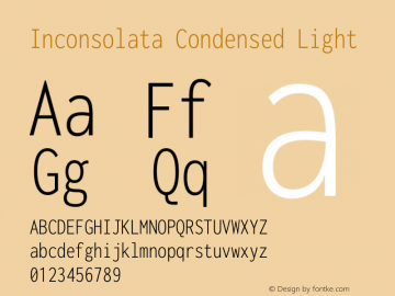 Inconsolata Condensed Light Version 3.100图片样张