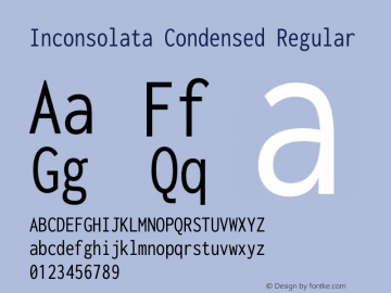 Inconsolata Condensed Regular Version 3.100图片样张