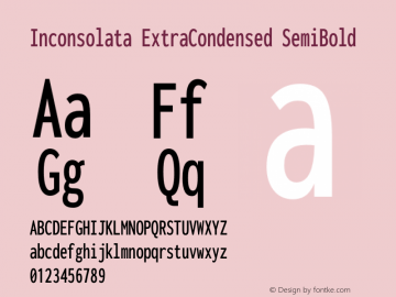 Inconsolata ExtraCondensed SemiBold Version 3.100图片样张