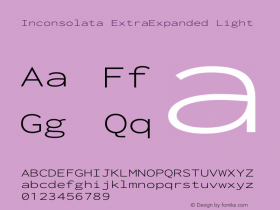 Inconsolata ExtraExpanded Light Version 3.100图片样张