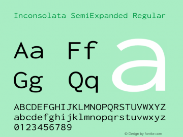 Inconsolata SemiExpanded Regular Version 3.100图片样张