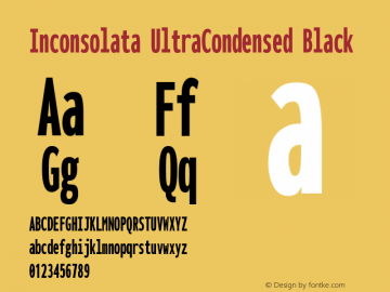 Inconsolata UltraCondensed Black Version 3.100; ttfautohint (v1.8.4.7-5d5b)图片样张