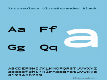 Inconsolata UltraExpanded Black Version 3.100; ttfautohint (v1.8.4.7-5d5b)图片样张