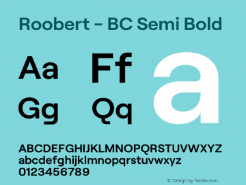 Roobert - BC Semi Bold Version 1.002图片样张