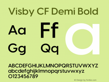 Visby CF Demi Bold Version 4.200;FEAKit 1.0图片样张