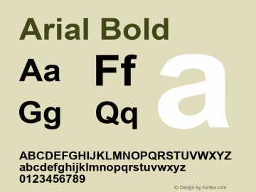 Arial Bold Version 2.90图片样张