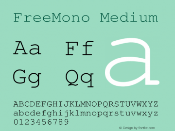 Free Monospaced Version $Revision: 1.9 $图片样张